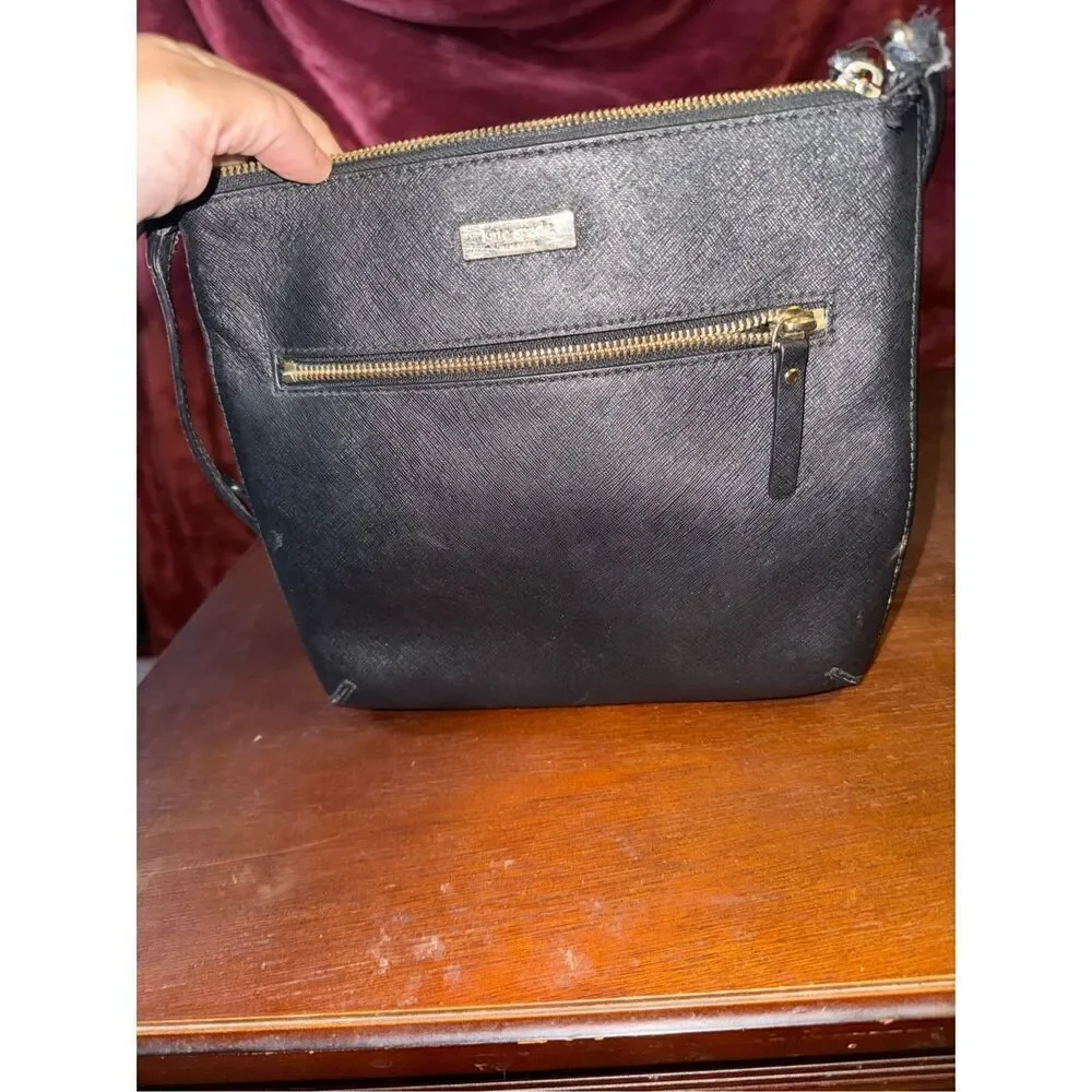 Kate spade black leather crossbody